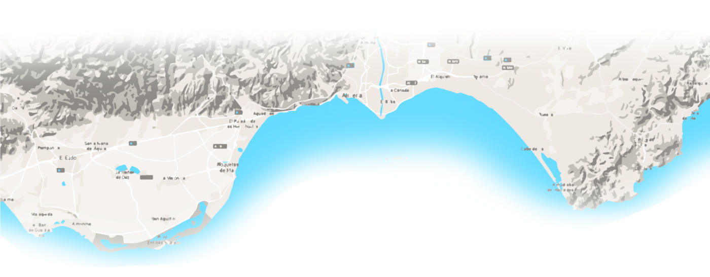 Mapa de la Bahía de Almería donde se cultiva el tomate Raf